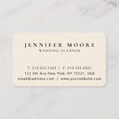 クリーモダンムとブラックのメイクアップのスクリプト 名刺 (裏面)