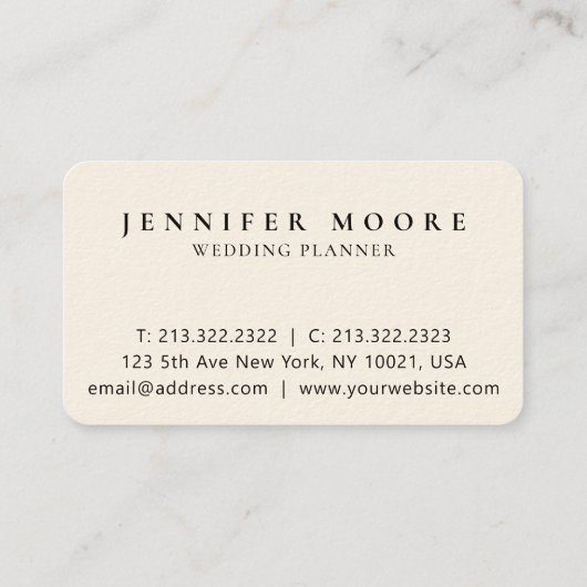 クリーモダンムとブラックのメイクアップのスクリプト 名刺 (裏面)