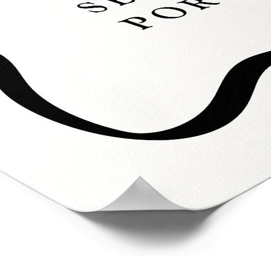 クリーモダンムとブラックの波形の結婚歓迎 ポスター (角)