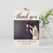 クリーモダンムとブラックスクリプ結婚トの写真 サンキューカード (スタンド正面)