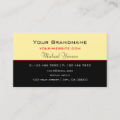 クリーモダンムアンドブラッククラシックプロフェッショナル 名刺 (裏面)