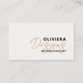 クリーモダンムエレガント+黄色タイポグラフィQRコード 名刺 (正面)