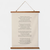 クリーモダンムタイプライターあなたのカスタム詩 吊り下げ型タペストリー (正面)