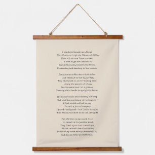 クリーモダンムタイプライターあなたのカスタム詩 吊り下げ型タペストリー