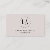 クリーモダンムニュートラルエステティシャンロエレガントゴ 名刺 (正面)