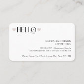 クリーモダンムニュートラルエステティシャンロエレガントゴ 名刺 (裏面)