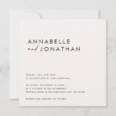 クリーモダンムブラックスクリプミニマルトコンテンポラリー 招待状 (正面)