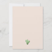 クリーモダンムベージュサボテン誕生パーティー 招待状 (裏面)