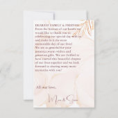 クリーモダンム素朴ブロム花サンキューカード サンキューカード (裏面)