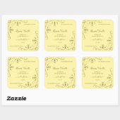 クリーモダンム華美製品ラベルの金ゴールドコーナー スクエアシール (シート)