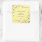 クリーモダンム華美製品ラベルの金ゴールドコーナー スクエアシール (バッグ)