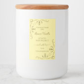 クリーモダンム華美製品ラベルの金ゴールドコーナー フードラベル (正面)