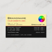 クリーモダンム&ブラックシックとロゴプロフェッショナル 名刺 (裏面)