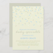 クリーモダンム&ブルーベビー散布招待状 招待状 (正面/裏面)