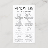 クリーモダンム&ホワイトスプレイエレガントタンアフターケア 名刺 (正面)