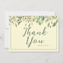 クリーモダンム&ユーカリプトゥスサンキューフラットカード サンキューカード