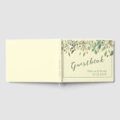 クリーモダンム&ユーカリ結婚ズゲストブック ゲストブック (全面)