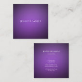 クリーモダンンスタイリッシュパープルテンプレートプロフェッショナル スクエア名刺 (正面/裏面)