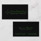 クリーモダンンダイヤモンドビジネスカード、ケリーグリーン 名刺 (正面/裏面)