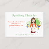 クリーンきらめくガールハウス清掃サービス 名刺 (正面)