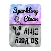 クリーンきらめく/非常に汚い食洗機反転 マグネット (縦)