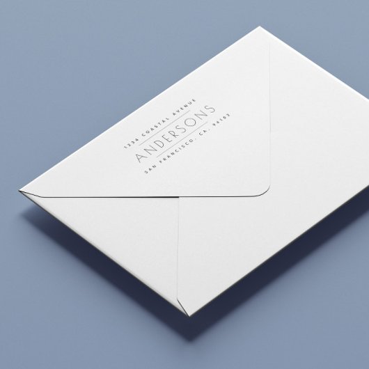 クリーンすごいミニマル差出人住所スタンプ セルフインキングスタンプ