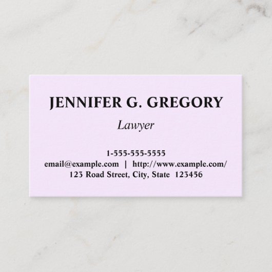 クリーンでカスタマイズ可能な弁護士の名刺 名刺 (正面)