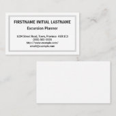 クリーンでプレーンなエクスカーションプランナー名刺 名刺 (正面/裏面)