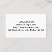 クリーンでプレーンな美しいアドバイザーの名刺 名刺 (裏面)