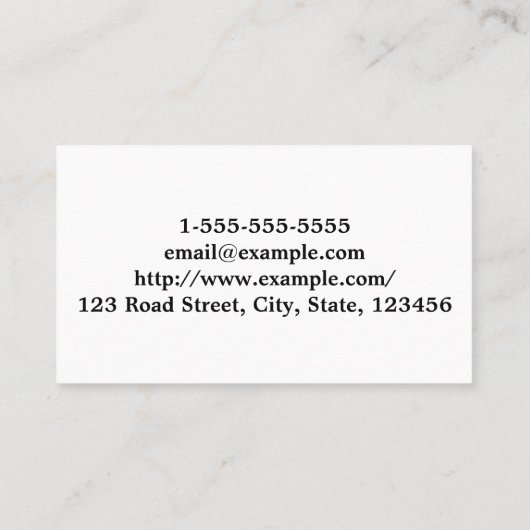 クリーンでプレーンな美しいアドバイザーの名刺 名刺 (裏面)