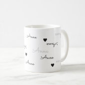 クリーンで名澄ん前のタイポグラフィ愛 コーヒーマグカップ (正面右)