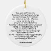 クリーンで地味なカスタム薬物依存回復メッセージ セラミックオーナメント (裏面)