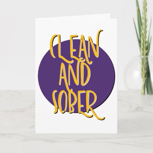 クリーンで地味な回復スローガン記念日 カード (正面)