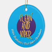 クリーンで地味な回復スローガン セラミックオーナメント (左)