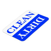 クリーンで汚い食洗機マグネット、青 マグネット (左側)