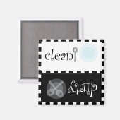 クリーンで汚れた食洗機磁石 マグネット (正面/裏面)