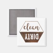 クリーンで汚れた食洗機磁石 マグネット (正面/裏面)