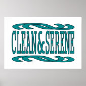 クリーンで穏やかな感動的回復引用文 ポスター (正面)