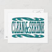 クリーンで穏やかな感動的回復引用文 ポストカード (正面/裏面)