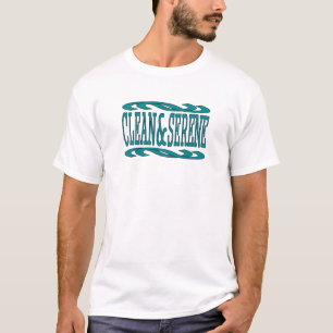 クリーンで穏やかな感動的回復引用文 Tシャツ