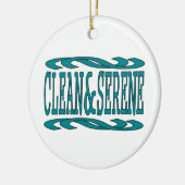 クリーンで静かな感動的回復引用文 セラミックオーナメント (左)