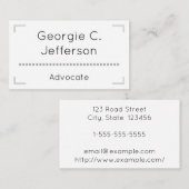 クリーンとシンプルAdvocateの名刺 名刺 (正面/裏面)