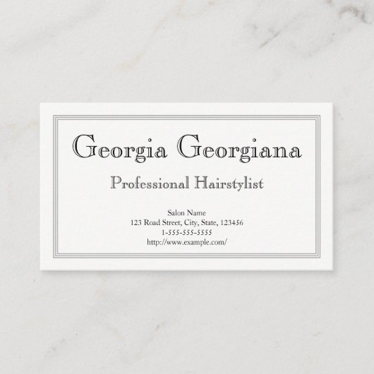 クリーンとプロフェッショナル、トリプルライン付縁ど 名刺 (正面)