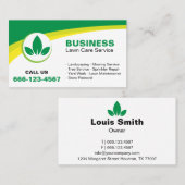 クリーンと芝生モダンのカス気にタマイズ可能なサービスリスト 名刺 (正面/裏面)