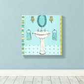 クリーンなおもしろい キャンバスプリント (インサイチュ (ウッドフロア))