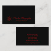 クリーンなスターバスト名刺（赤） 名刺 (正面/裏面)