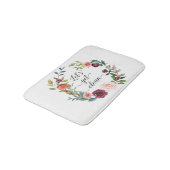 クリーンなタイポグラフィフローラリースNo1 バスマット (アングル)