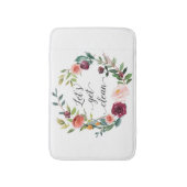 クリーンなタイポグラフィフローラリースNo1 バスマット (正面縦)