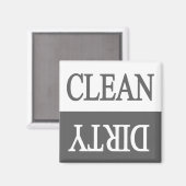 クリーンなダーティグレー食洗機磁石 マグネット (正面/裏面)