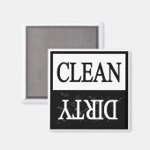 クリーンなダーティブラック縁ど食洗機磁石 マグネット (正面/裏面)